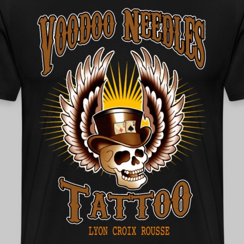 Voodoo Needles Meilleur Tatoueur Lyon Logo Voodoo Needles Crane T Shirt Premium Homme